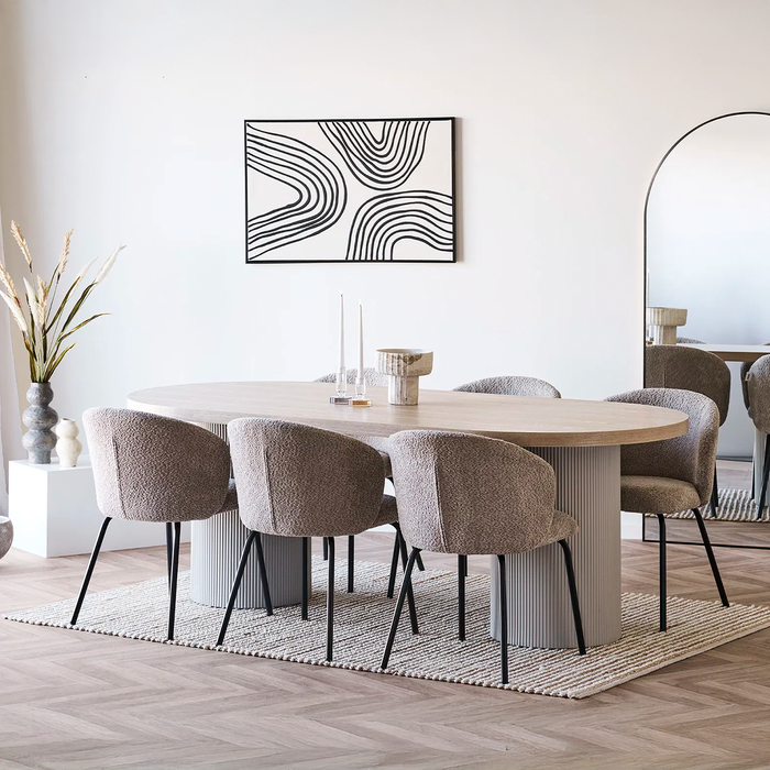 Artichok Hiba Vaas Bruin|Beige - Ø 21 x 19 cm