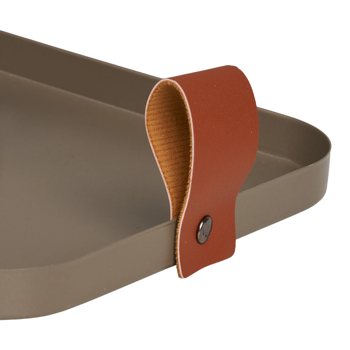 Artichok Celie Metalen Dienbladen Bruin - Set Van 2