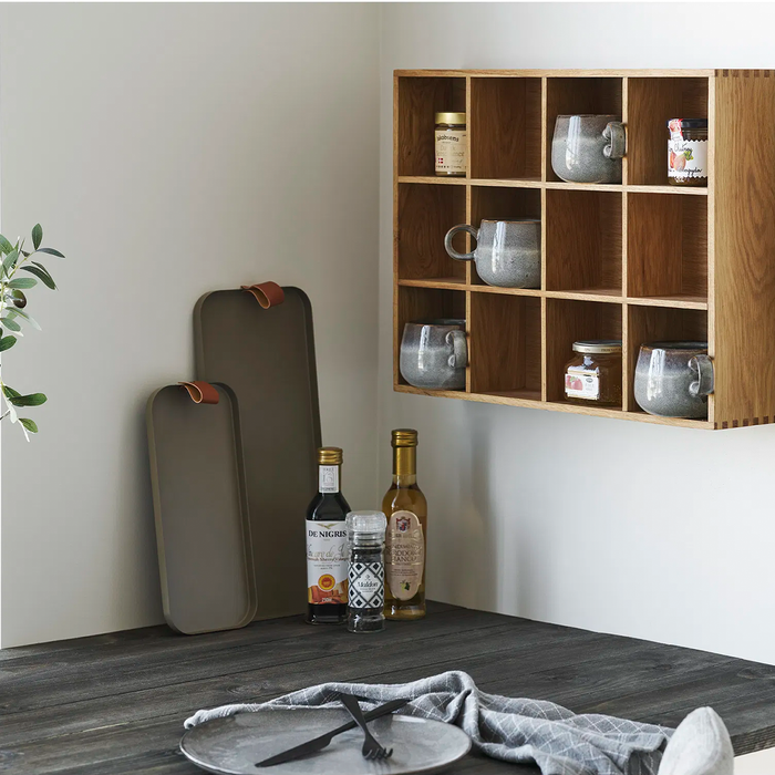 Artichok Celie Metalen Dienbladen Bruin - Set Van 2