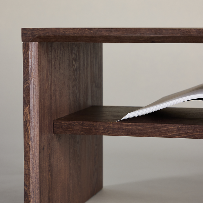 Nest living Rae Houten Salontafel Donkerbruin - 100 x 38 cm