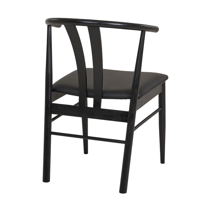 Artichok Jonna Eetkamerstoel Zwart - Zwart Onderstel