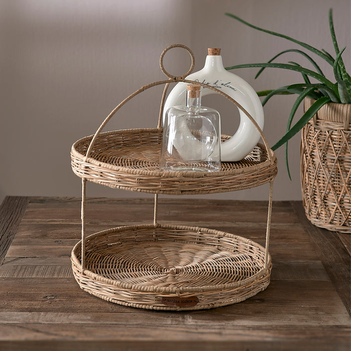 Riviera Maison Rustic Rattan RM 48 Etagère - 35.0x35.0x41.0 cm