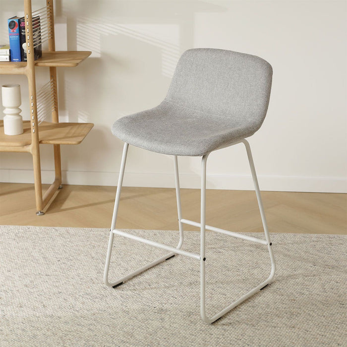 Nolon Nino-Mats Barkruk Lichtgrijs - Wit Onderstel - 65 cm