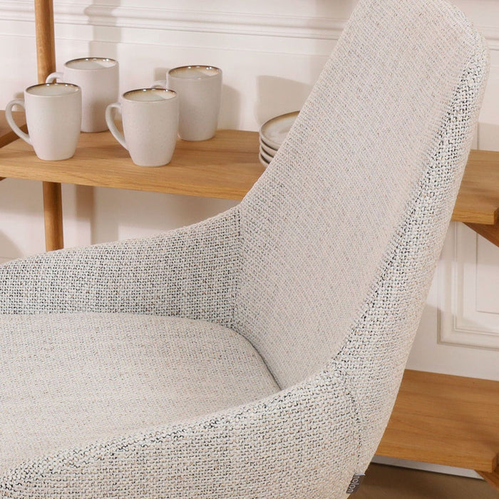 Nolon Nino-Isa Barkruk Beige Gemêleerd - Stof - Zwart Onderstel - 65