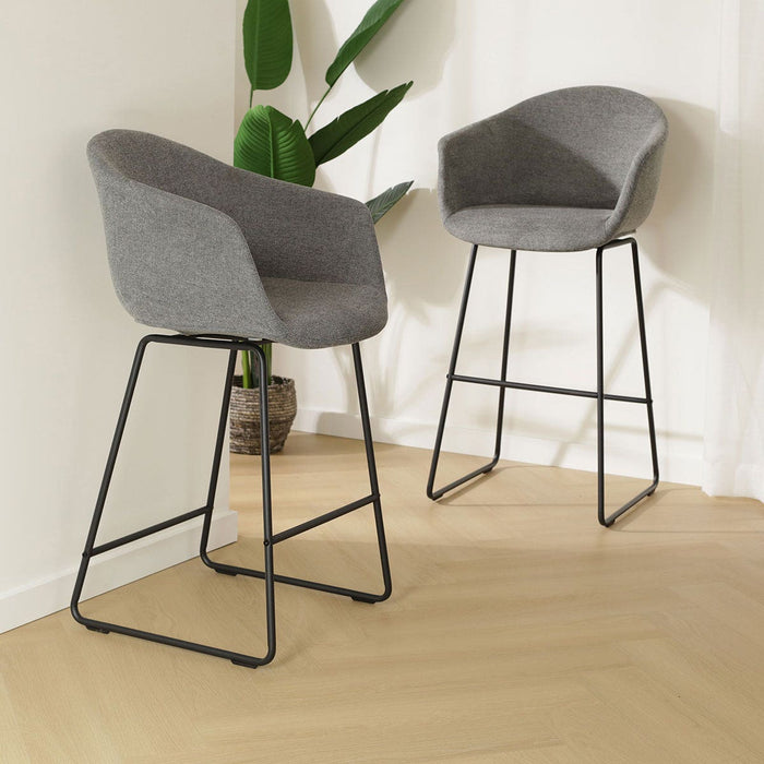 Nolon Nino-Otis Barkruk Donkergrijs - met Armleuning - Zwart - 65 cm