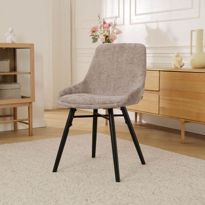 Nolon Nena-Isa Eetkamerstoel Bruin - Zwarte Houten Poten