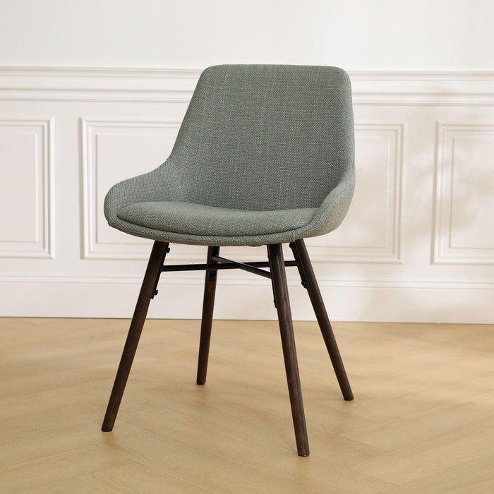 Nolon Nena-Isa Eetkamerstoel Saliegroen - Stof - Walnoot Poten