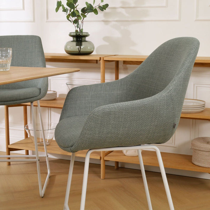 Nolon Nino-Mae Barkruk Saliegroen - met Armleuning - Wit - 65 cm