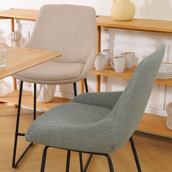Nolon Nino-Isa Barkruk Groen - Stof - Zwart Onderstel - 75 cm
