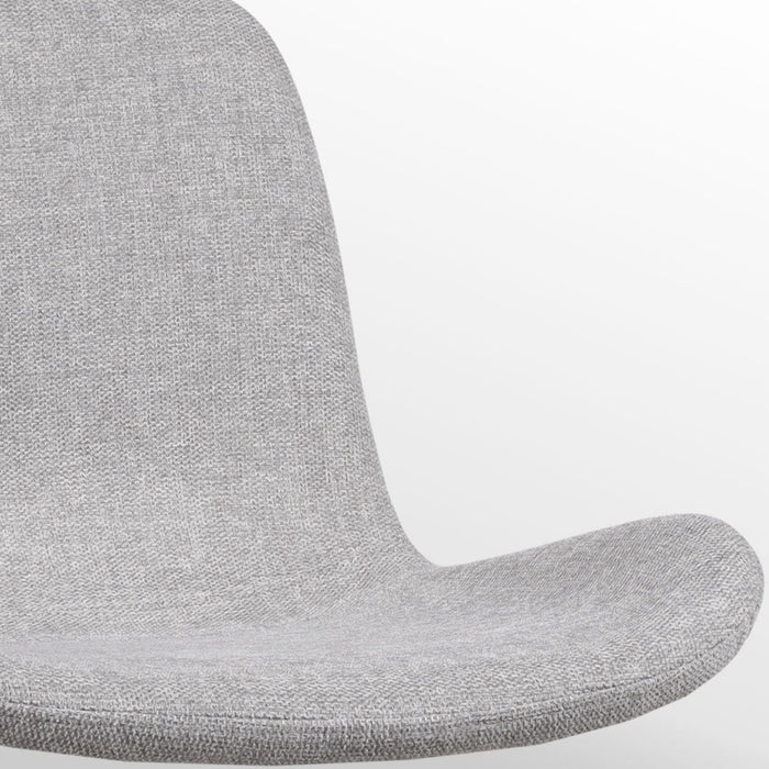 Nolon Nora-Fé Eetkamerstoelen Set van 2 - Lichtgrijs - Zwarte Poten