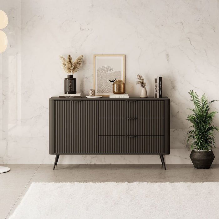 Meubella - Dressoir Lima - Zwart - 138 cm