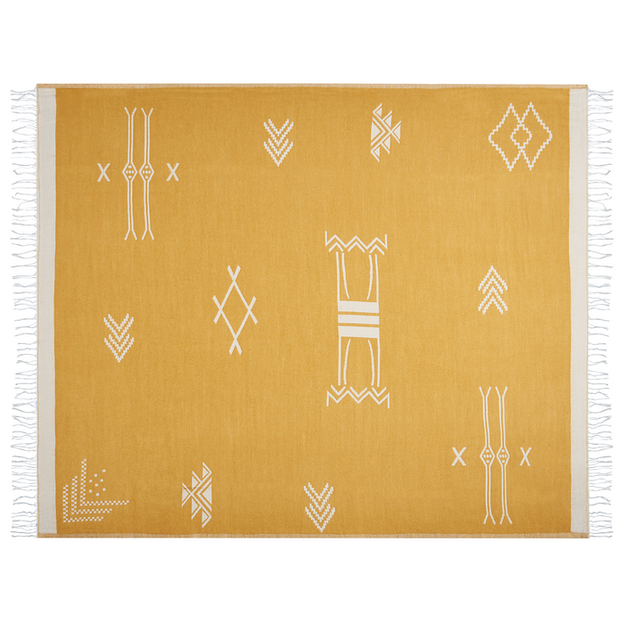 Beliani - JALKINI - Plaid - Geel - 130 x 170 cm - Polyester