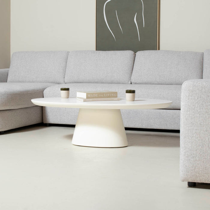 Giga Meubel - Salontafel Cleo Ovaal Wit 130cm