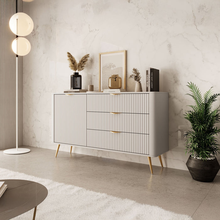 Meubella - Dressoir Lima - Beige - 138 cm
