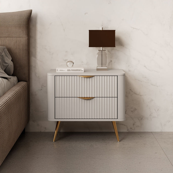 Meubella - Nachtkastje Lima - Beige - 63 cm