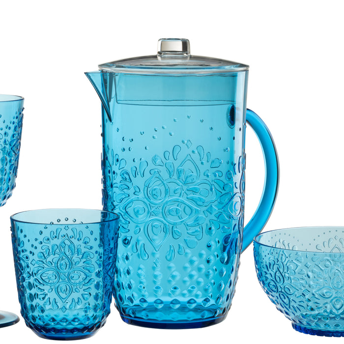 J-Line karaf - kunststof - blauw