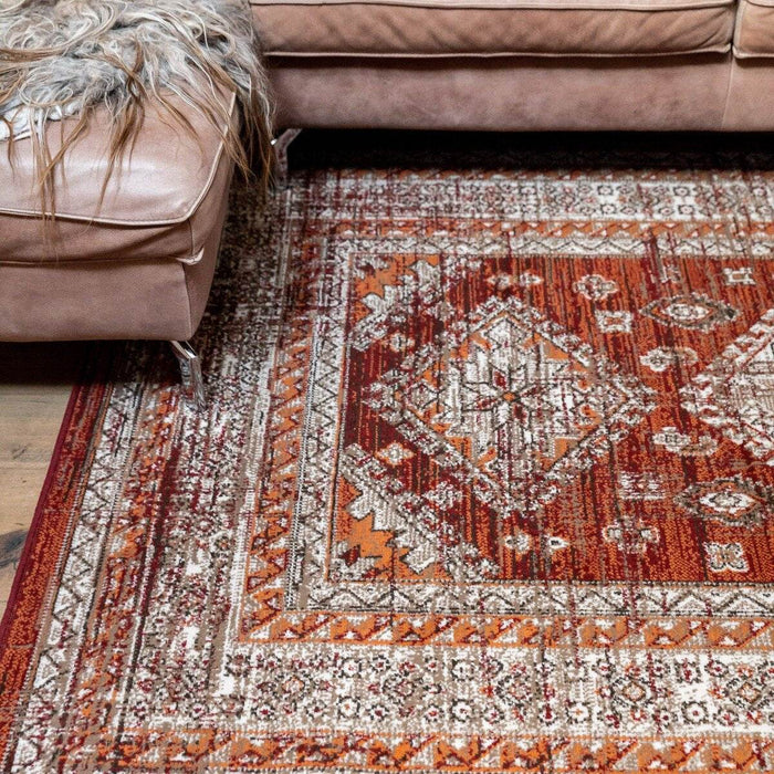 Interieur05 Vintage Vloerkleed Aila Rood|Oranje - 240 x 330 cm