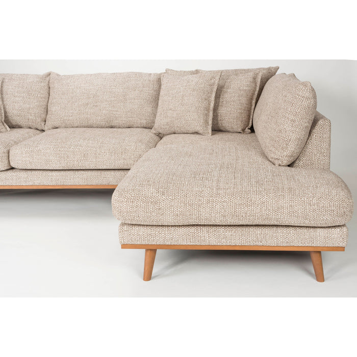 Housecraft Living Hagen 4,5 zitsbank| hoekbank Rechts Bruin