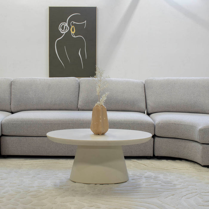 Giga Meubel - Salontafel Beige Eco Composiet - 90x60x40cm - Cleo