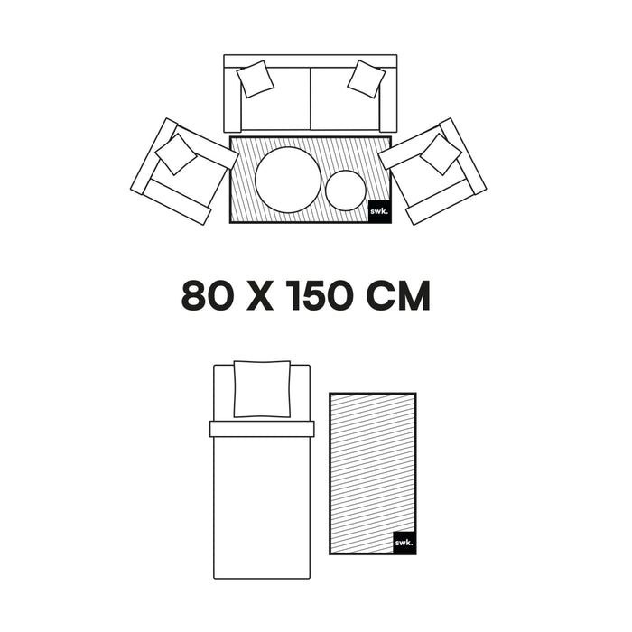 sweeek - Binnentapijt met bloemenpatroon, crème