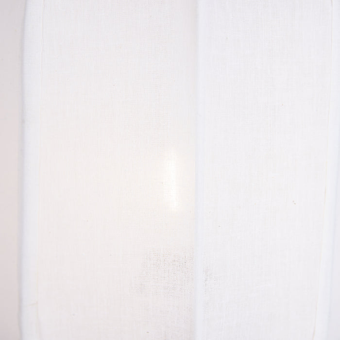 QAZQA Japandi tafellamp zwart met witte kap - Nori