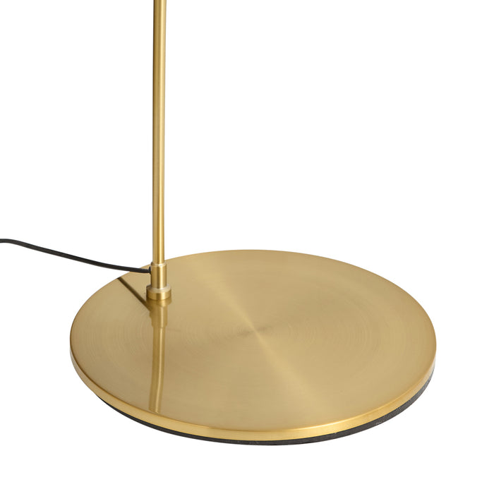 QAZQA Moderne booglamp messing met beige kap - Vinossa