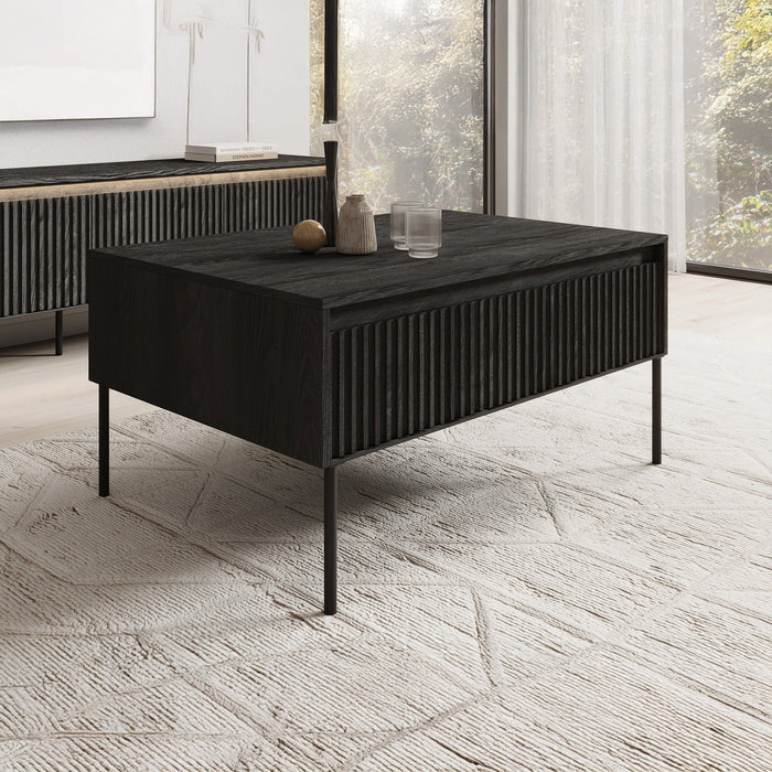 Meubella - Salontafel Timoteo - Mat zwart - 100 cm