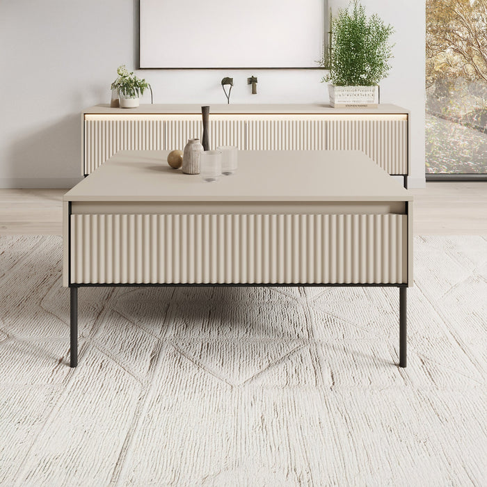 Meubella - Salontafel Timoteo - Beige - 100 cm