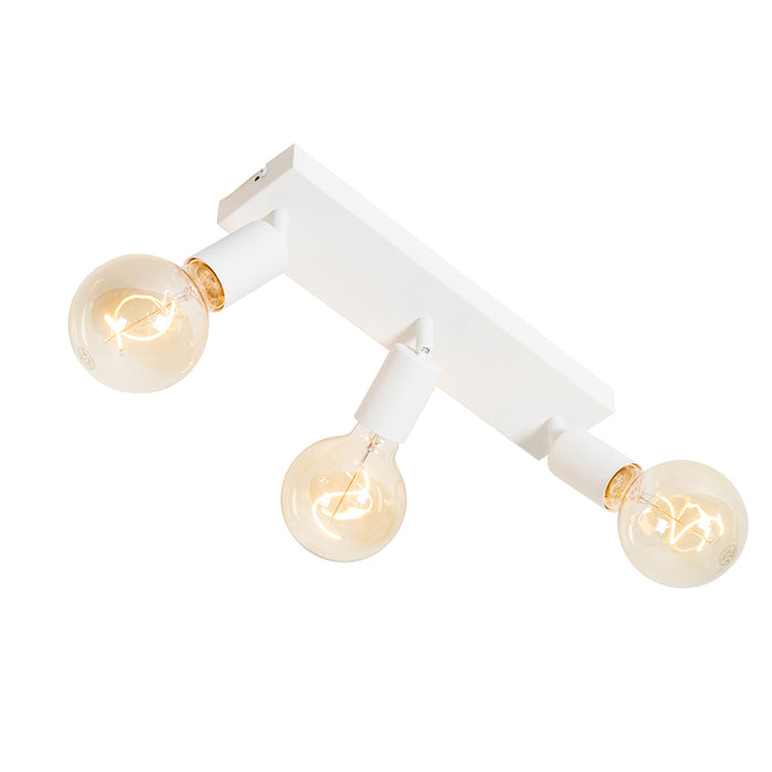 QAZQA Moderne spot wit rechthoekig 3-lichts - Facil