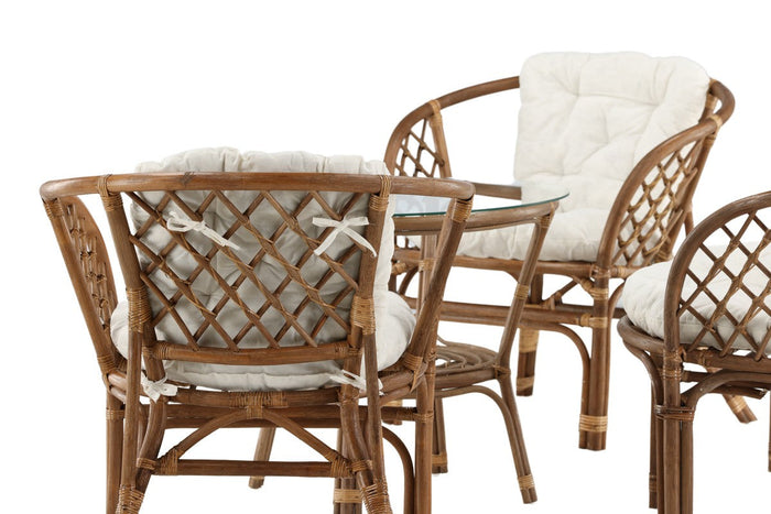 Rebellenclub Fresco Loungeset - Walnoot Rattan