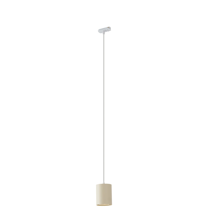 QAZQA Moderne hanglamp beige met wit voor railsysteem 1-fase GU10