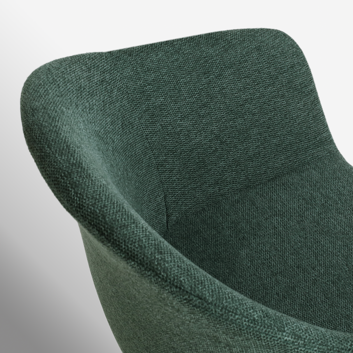 Nolon Nola-Otis Draaibare Eetkamerstoelen Set - Donkergroen - Zwart