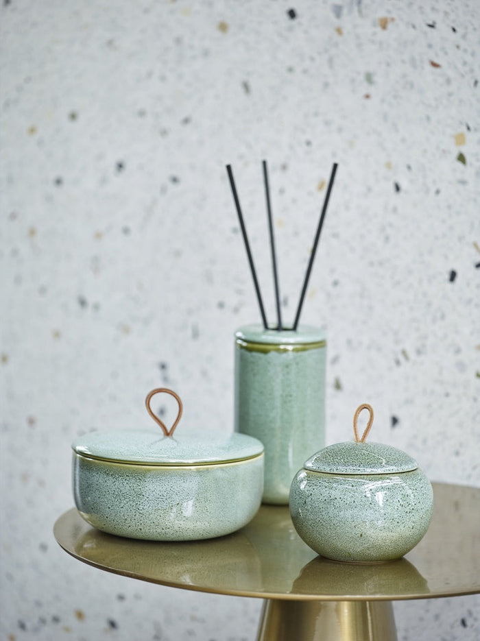 Ugo Schaal Met Deksel Forest | Groen | Stoneware