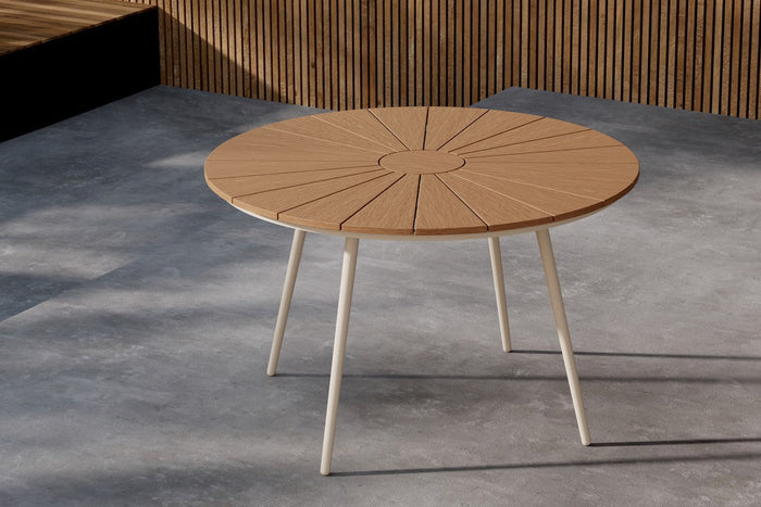 Rebellenclub Nella Tuintafel - ø120cm - Beige
