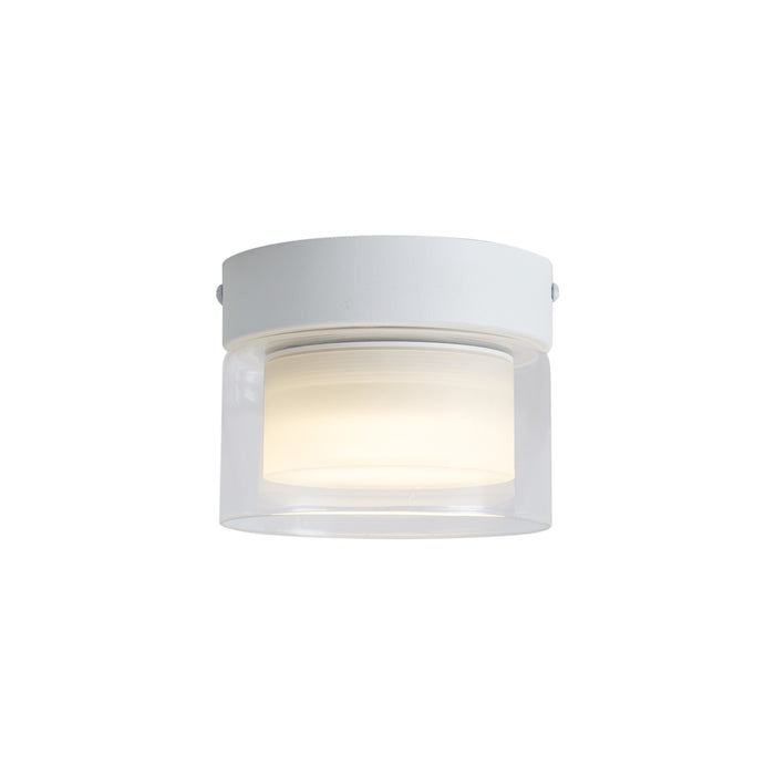 QAZQA Moderne plafondlamp wit met helder glas - Puck