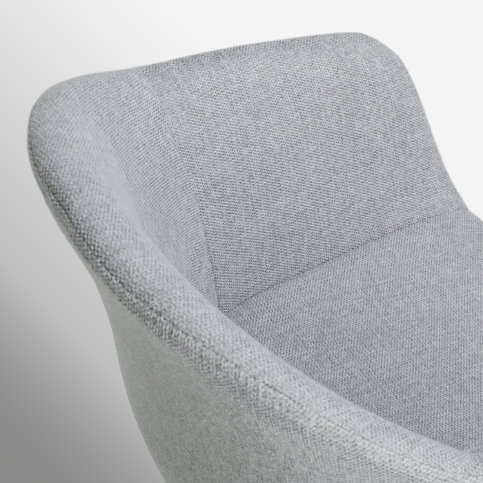 Nolon Noa-Otis Eetkamerstoelen Set van 2 - Lichtgrijs - Zwarte Poten