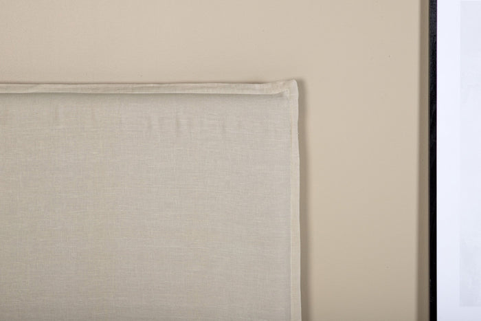 Fjôrd - Hoofdbordhoes Beige Stof - 180x140x10cm - Signe