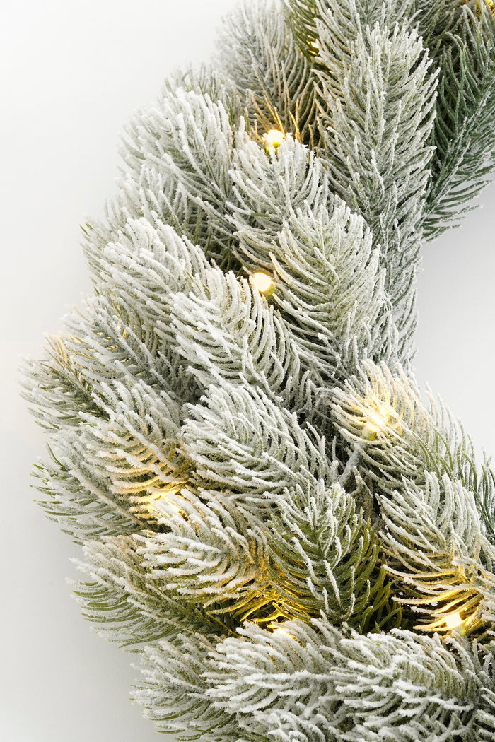 Black Box Trees Nagoya Kerstkrans met Verlichting-H12 x Ø45 cm-Groen