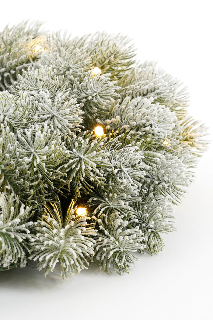 Black Box Trees Nagoya Kerstkrans met Verlichting-H12 x Ø45 cm-Groen