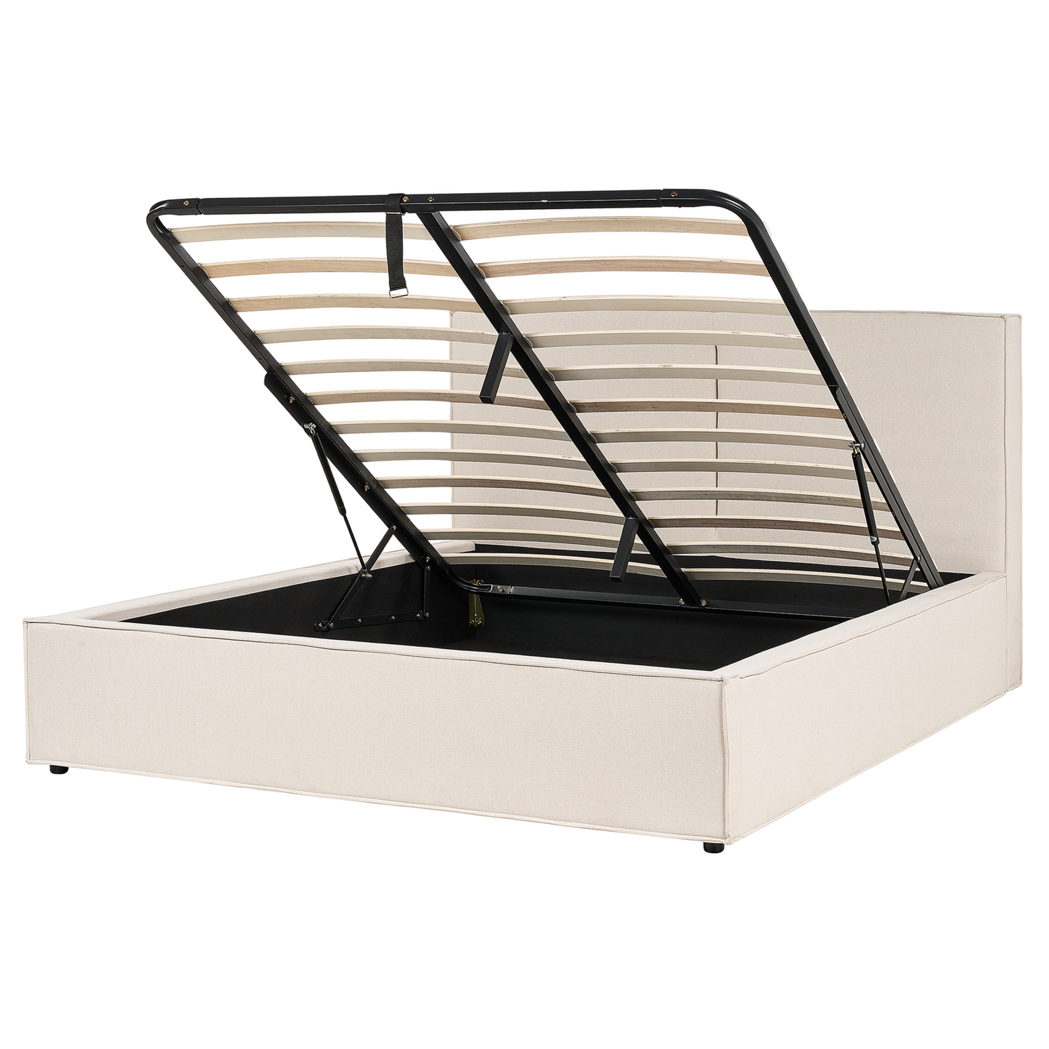 Beliani - MOISSAC - Bed - Beige - 160 x 200 cm - Polyester