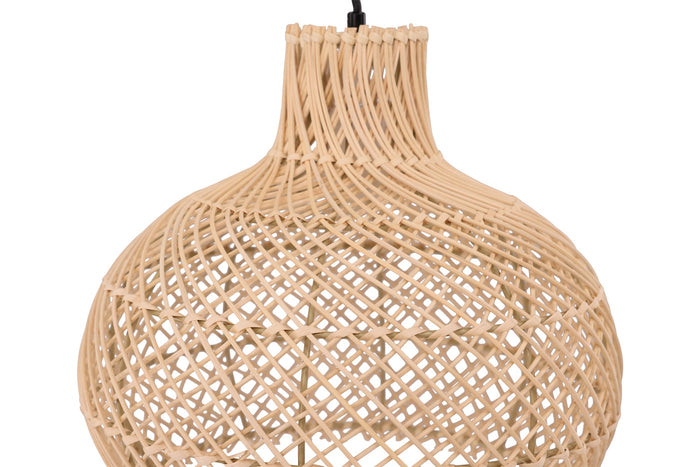 Fjôrd - Plafondlamp Naturel Rotan - 35x35x30cm - Varekil