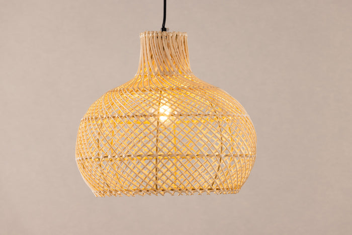 Fjôrd - Plafondlamp Naturel Rotan - 35x35x30cm - Varekil