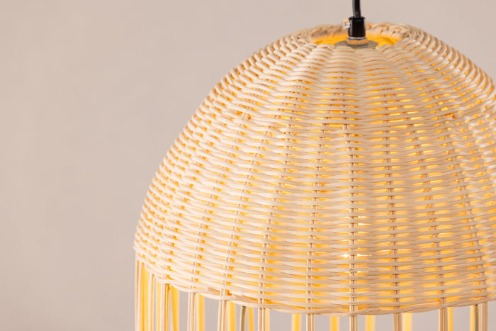 Fjôrd - Plafondlamp Naturel Rotan - 30x30x35cm - Alsbäck