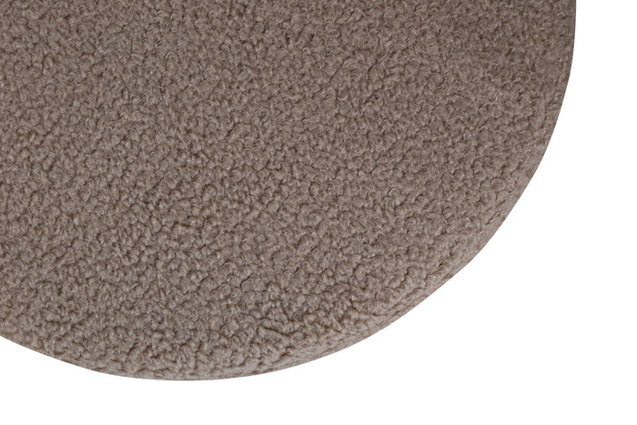 Venture Home Poef Pot 40x40x40 cm teddystof zwart en beige