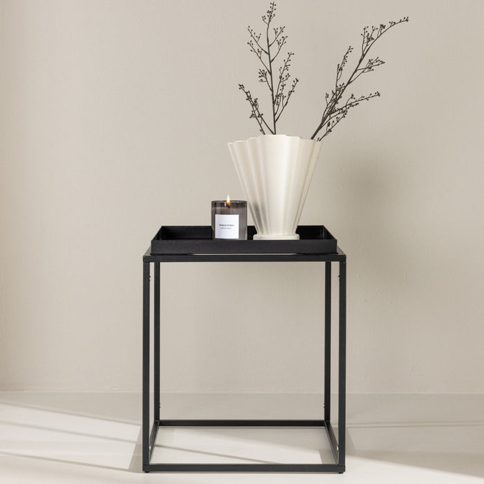 Fjôrd - Bijzettafel Zwart Metaal - 45x45x51cm - Porto