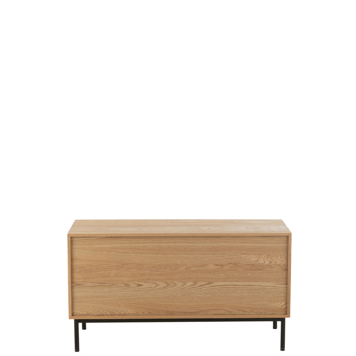 J-Line kast Vierkant - hout|metaal - naturel|zwart - large