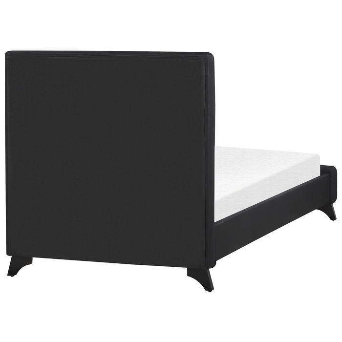 Beliani - AMBASSADOR - Eenpersoonsbed - Zwart - 90 x 200 cm - Chenille