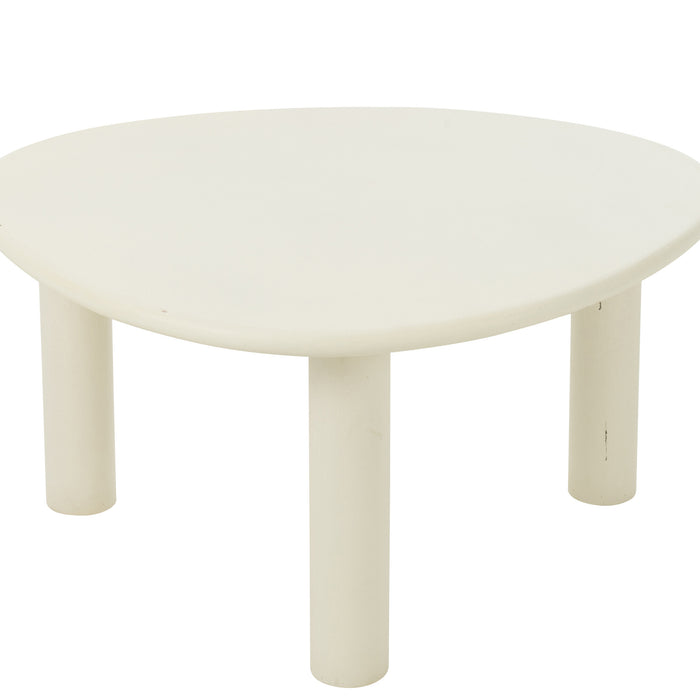 J-Line bijzettafel Bali - hout - wit - medium