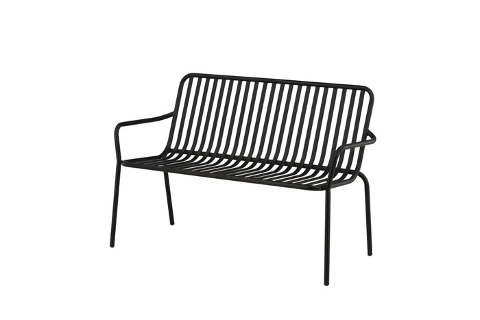 Fjôrd - Bankje Zwart Metaal - 130x64x85cm - Peking