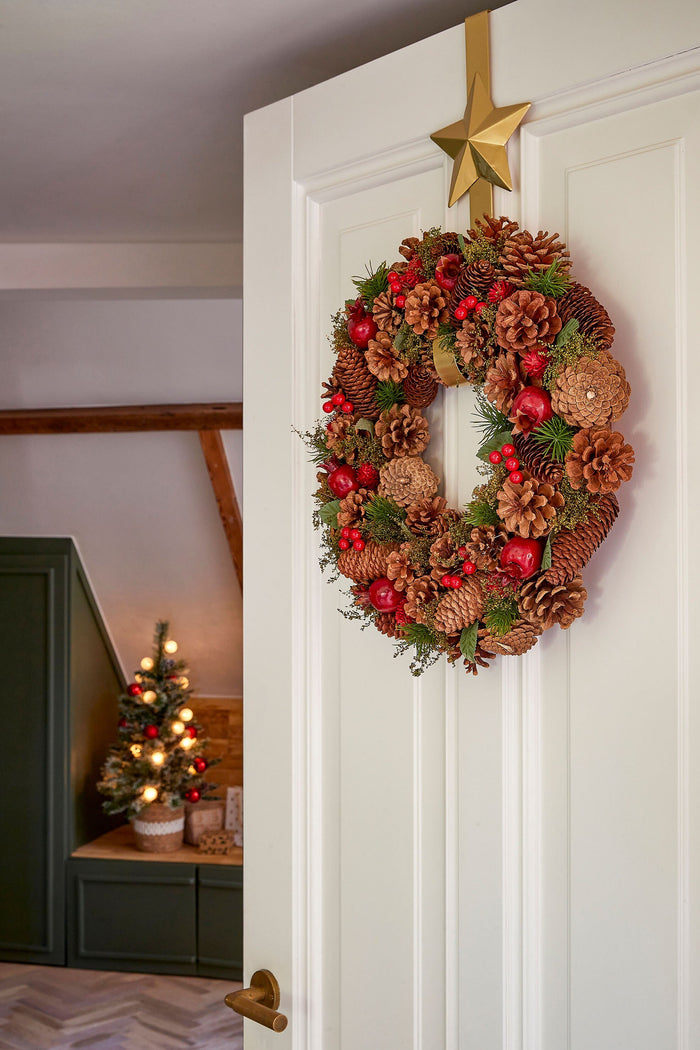 Mica Decorations Landon Kerstkrans - H9 x Ø45 cm - Bruin